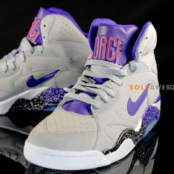 Nike Air Force Mid Grey Purp Men’s Size 9. 5 US Basketball Sneakers 537330-050